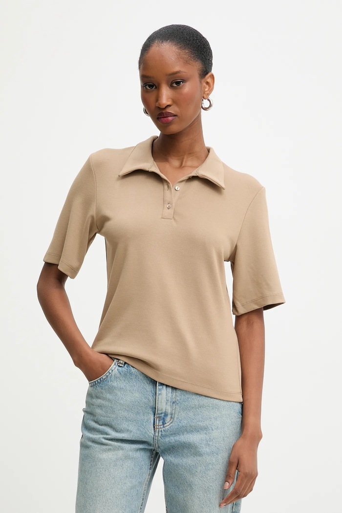 Polo Answear.LAB sng.tms beżowy