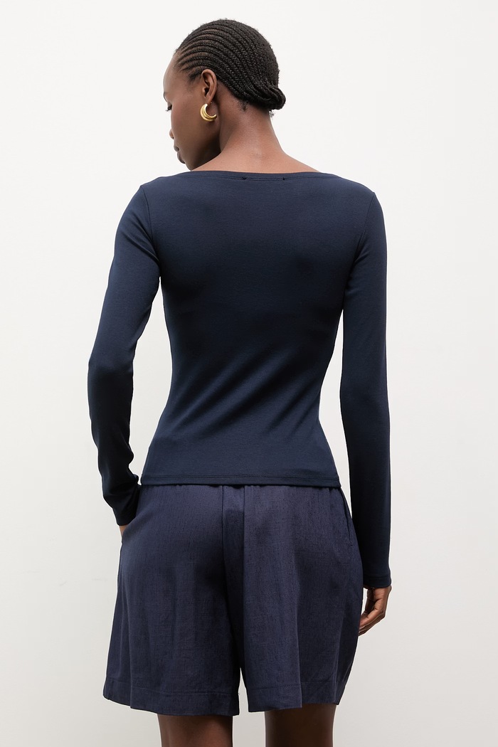 Îmbrăcăminte Answear.LAB longsleeve dv.hit.sng.tak bleumarin