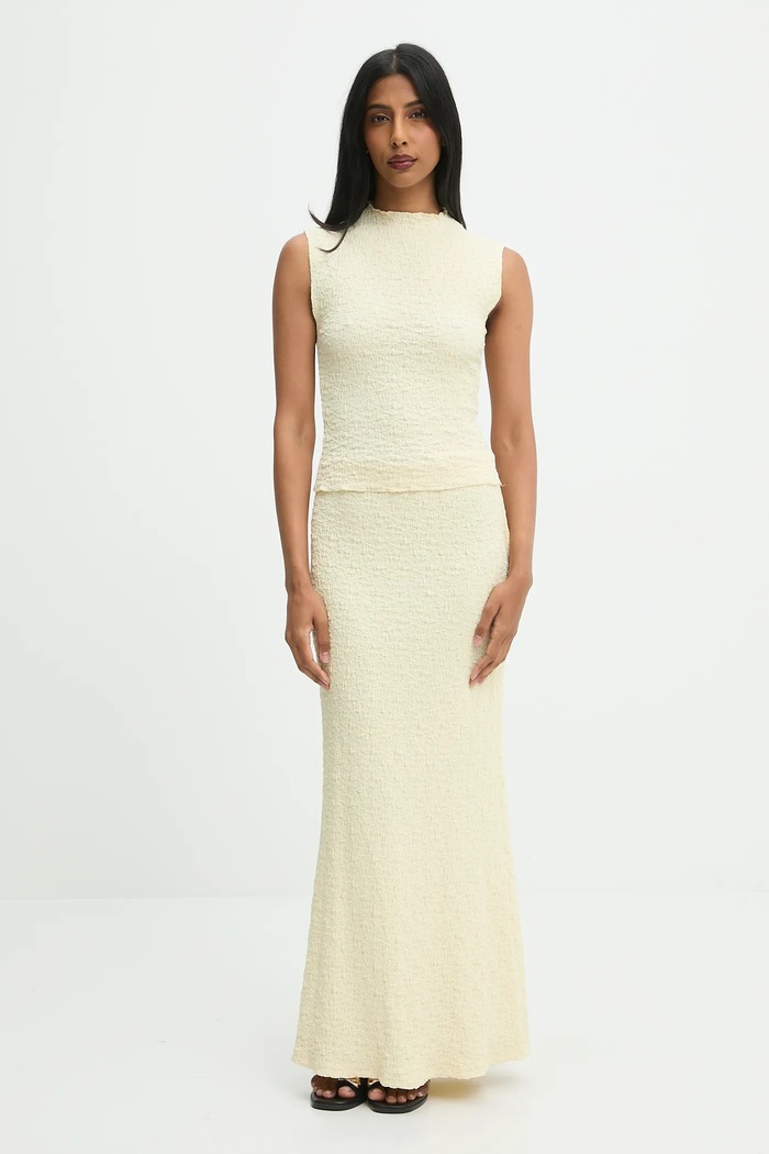 Bluza in krilo Answear.LAB Z elastanom rumena 23150.2.23349.flk