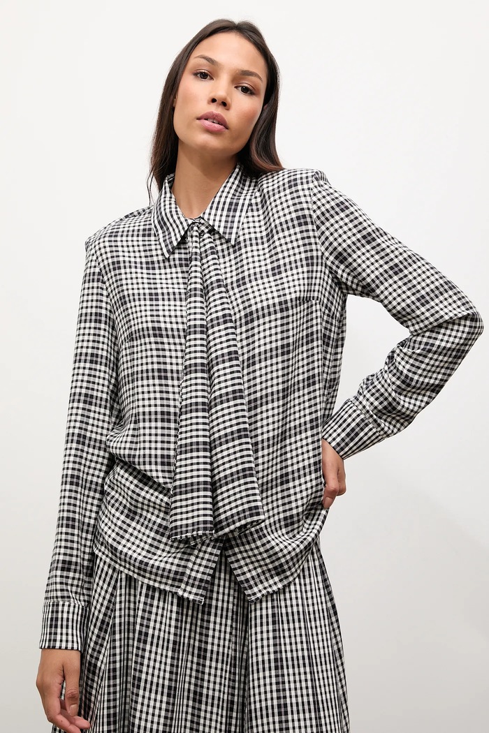 Answear.LAB camasa cu modele negru WA25-KDD055