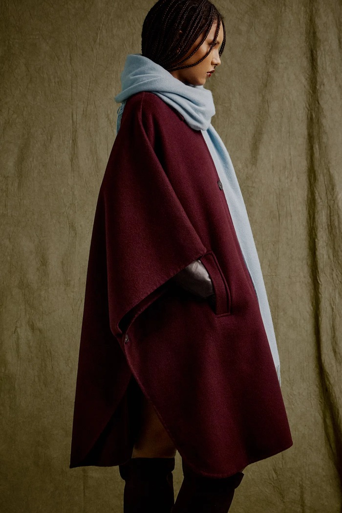 Volnen plašč Answear.LAB Oversize bordo WA25-KPD008
