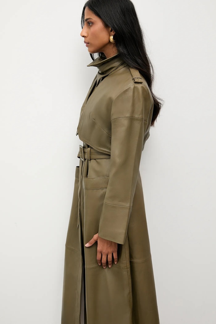 Answear.LAB Trenčkot ženski usnjen ICON