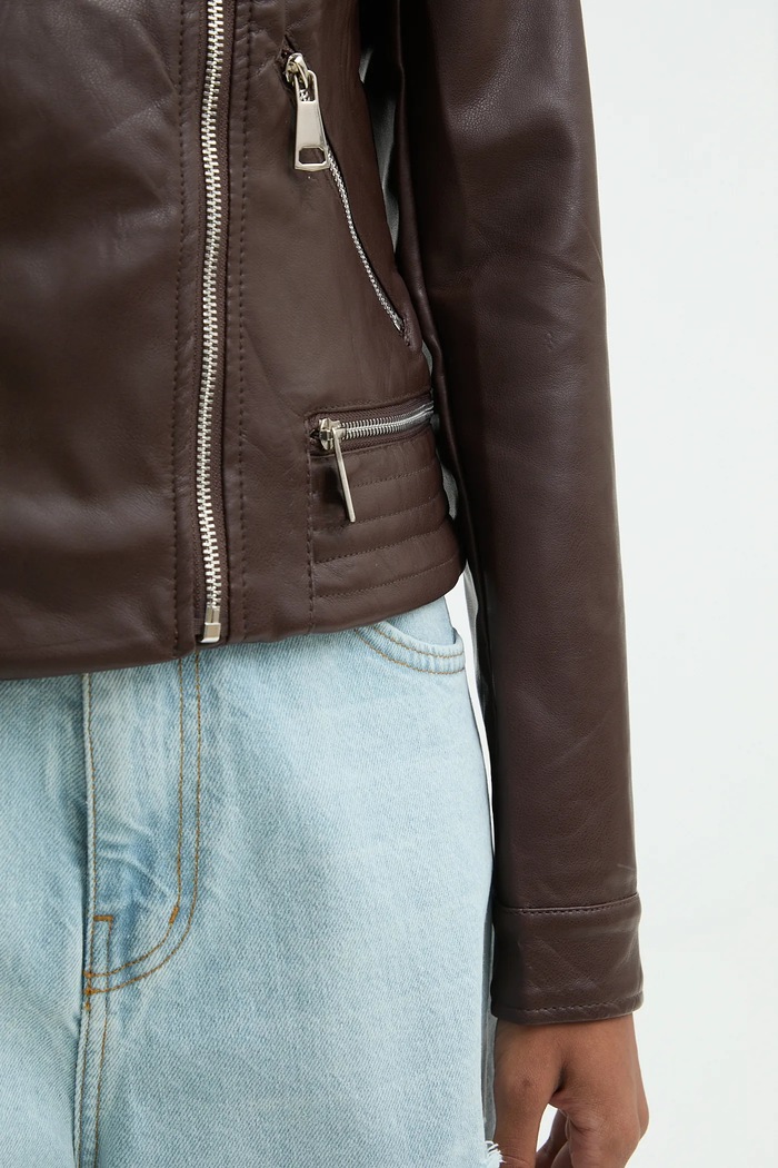Biker jakna Answear.LAB G107 rjava