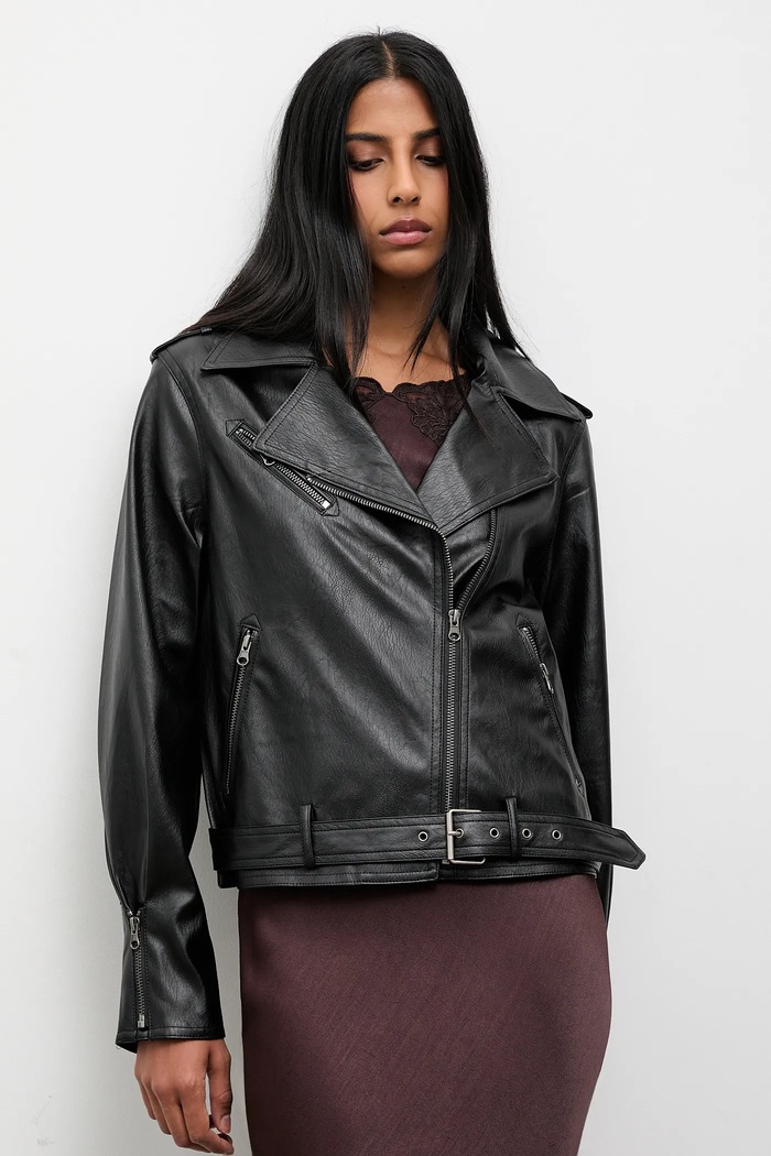 Answear.LAB geaca ramones cu captuseala negru 9262