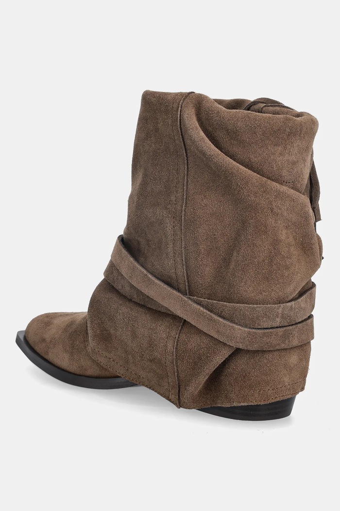 Answear.LAB botki zamszowe brązowy AN-XY25024-3188H-L