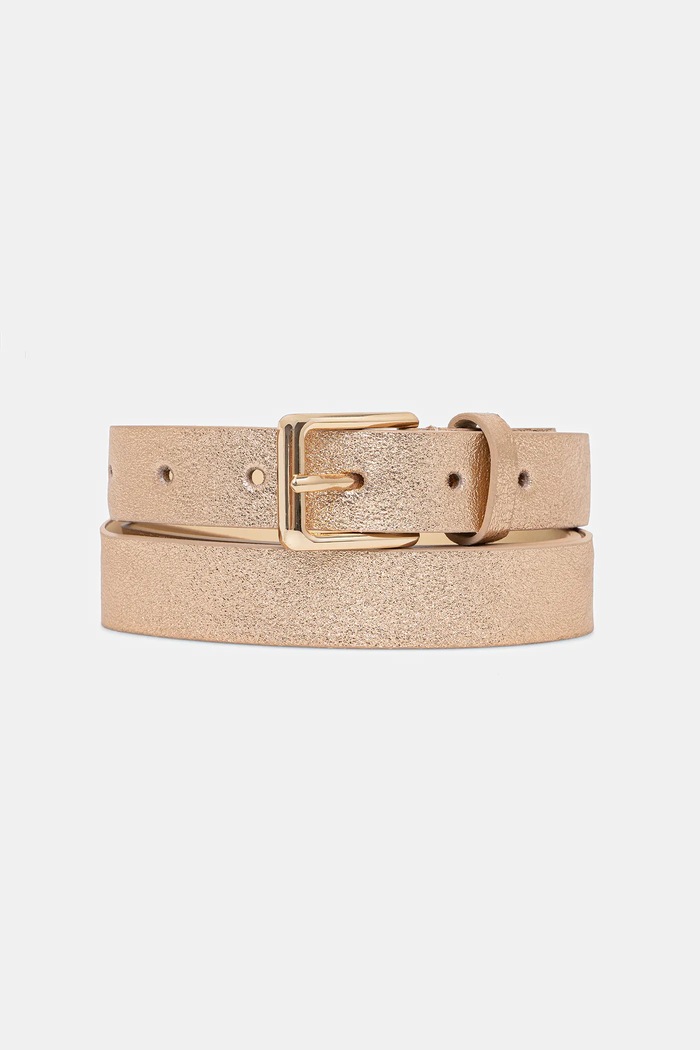 Answear.LAB Answear Lab curea de piele bej C-102.hak