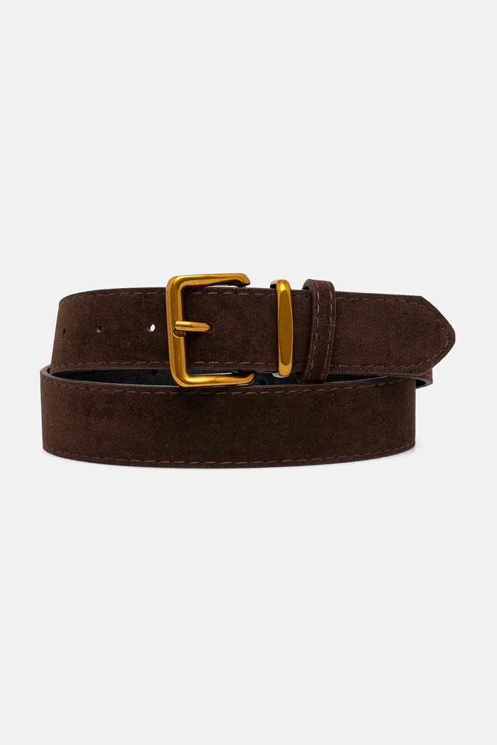 Ζώνη Answear.LAB απομίμηση σουέτ καφέ TH.6A.CMS