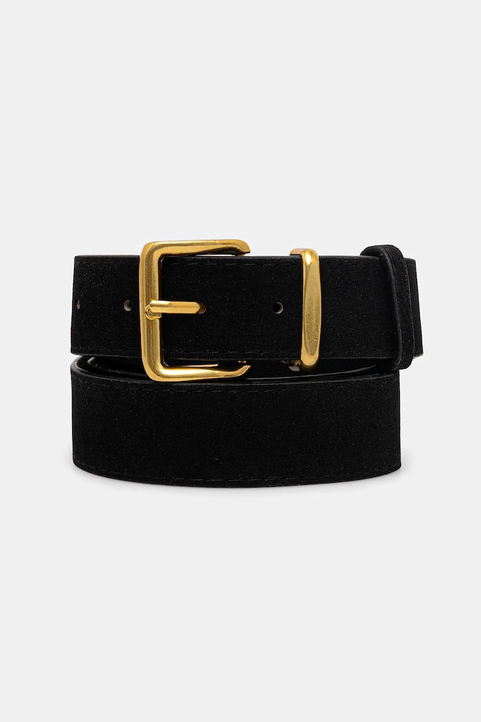 Ζώνη Answear.LAB απομίμηση σουέτ μαύρο TH.6A.CMS