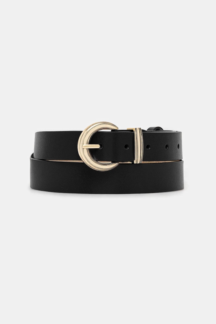 Answear.LAB Curea de piele negru LD-2057.iak