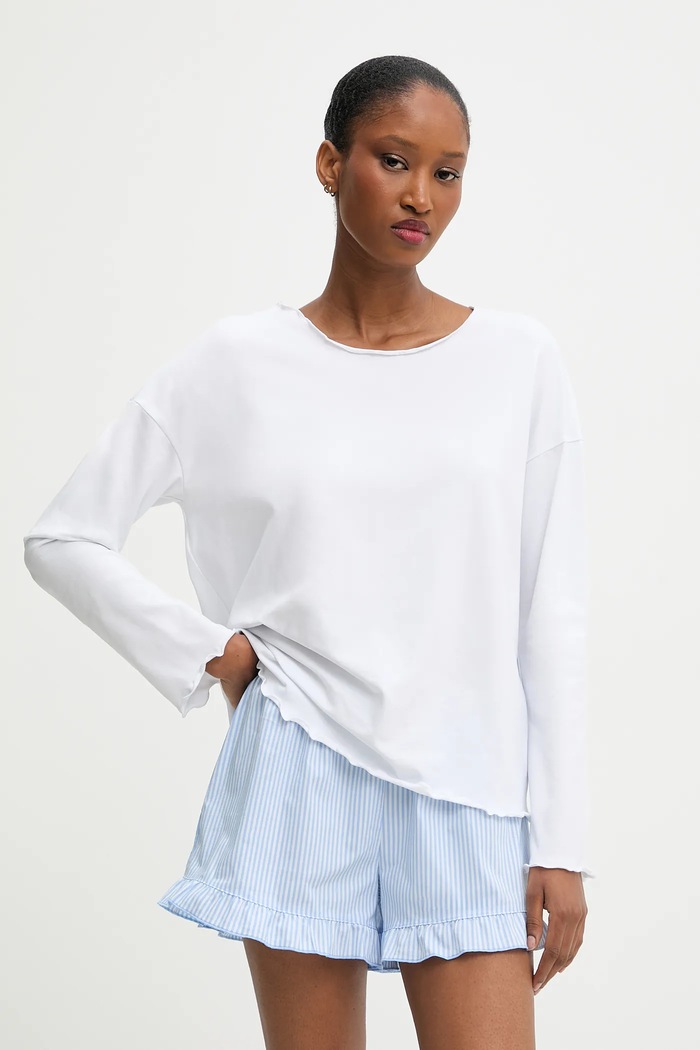 Answear.LAB pijama uni albastru WA25-PJD020