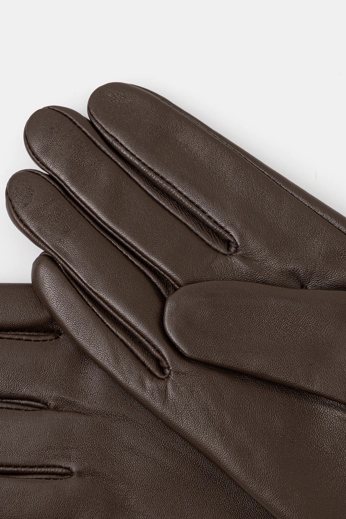 Akcesoria Answear.LAB Rękawiczki skórzane plain glove brązowy