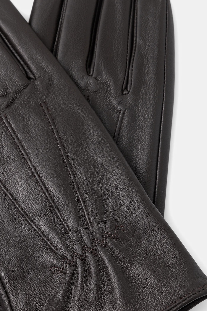 Answear.LAB rękawiczki skórzane fitted glove brązowy WA25