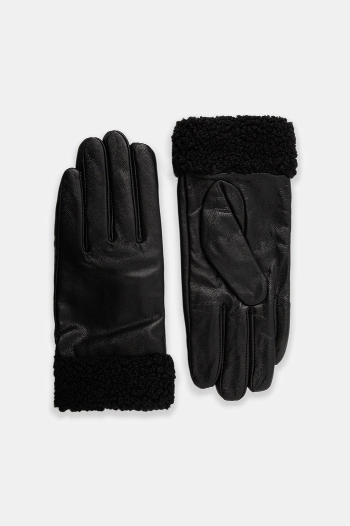 Answear.LAB Manusi de piele negru furry