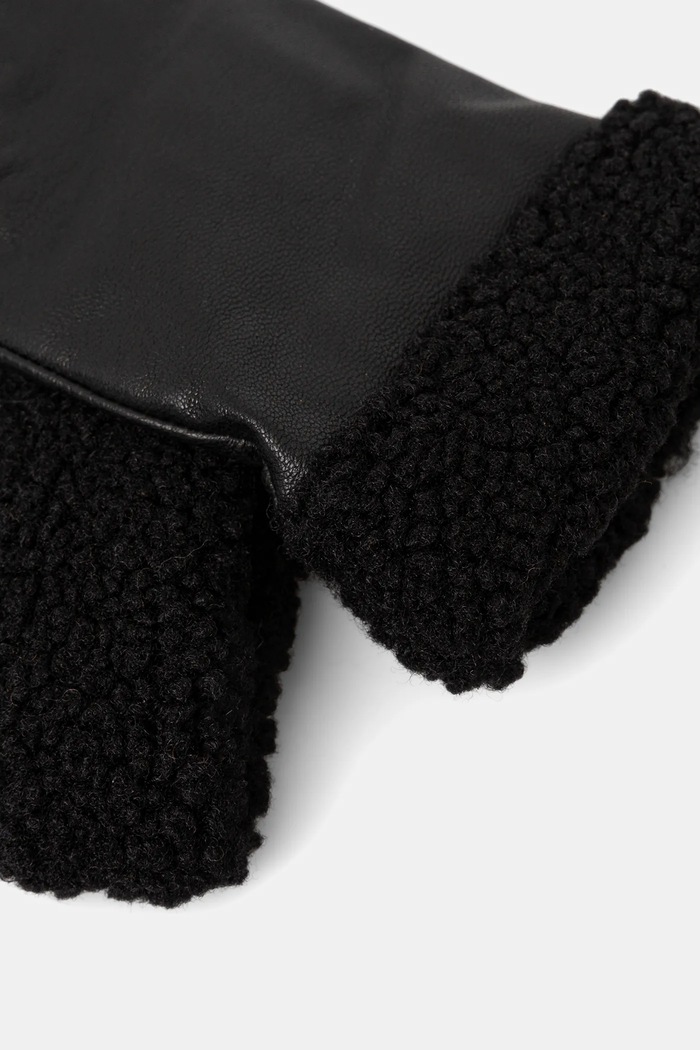 Answear.LAB Manusi de piele furry negru WA25