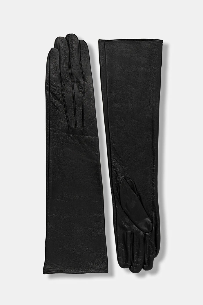 Answear.LAB Кожаные перчатки Answear.LAB extralong46 чёрный WA25