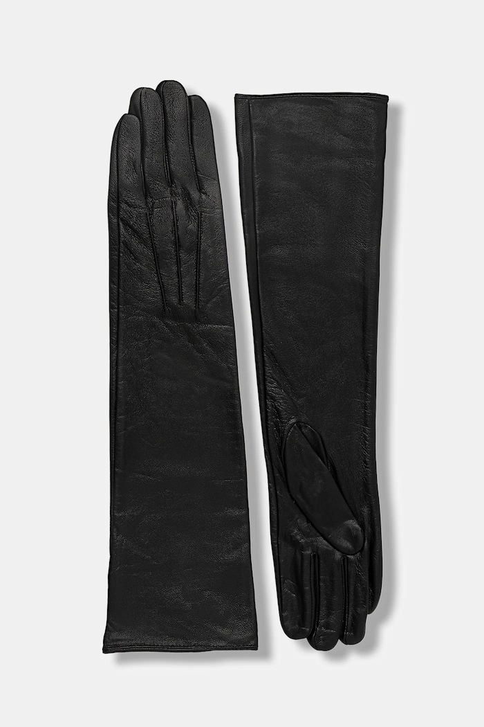 Answear.LAB Кожаные перчатки Answear.LAB extralong46 чёрный WA25