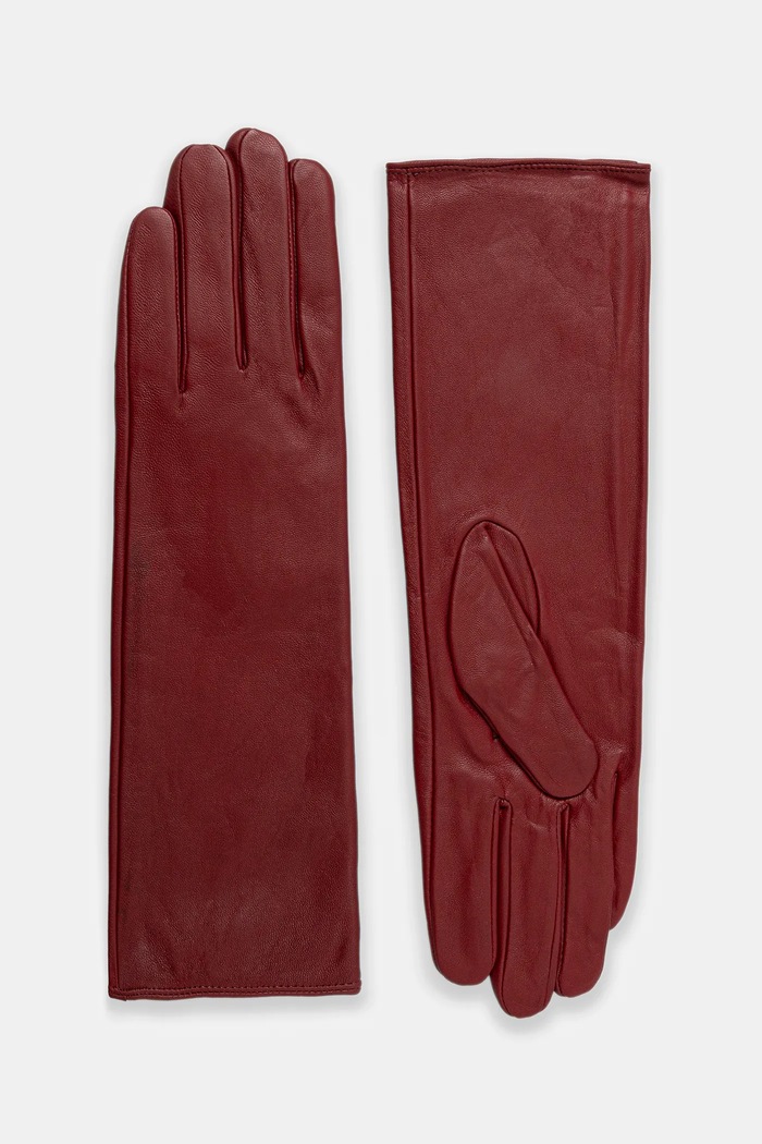 Answear.LAB Manusi de piele burgundia midlong33.bordo
