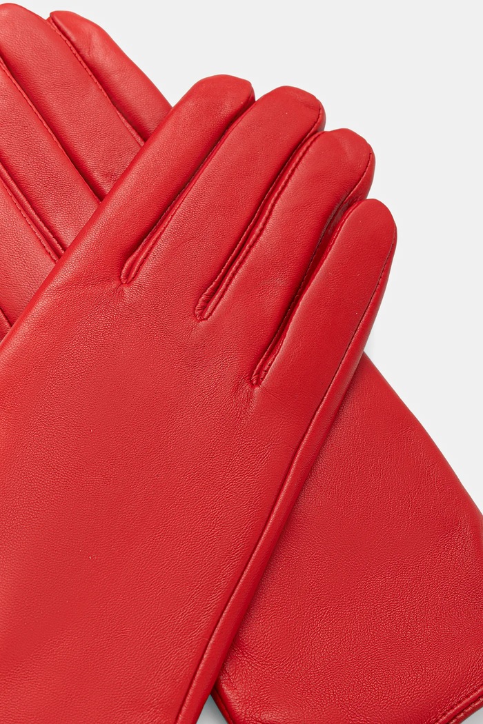 Δερμάτινα γάντια Answear.LAB plain.glove.1 κόκκινο WA25