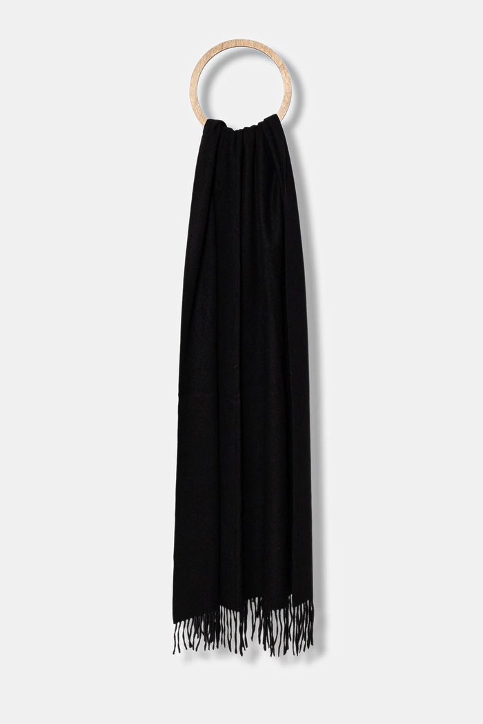Answear.LAB Esarfa de lana negru pashmina