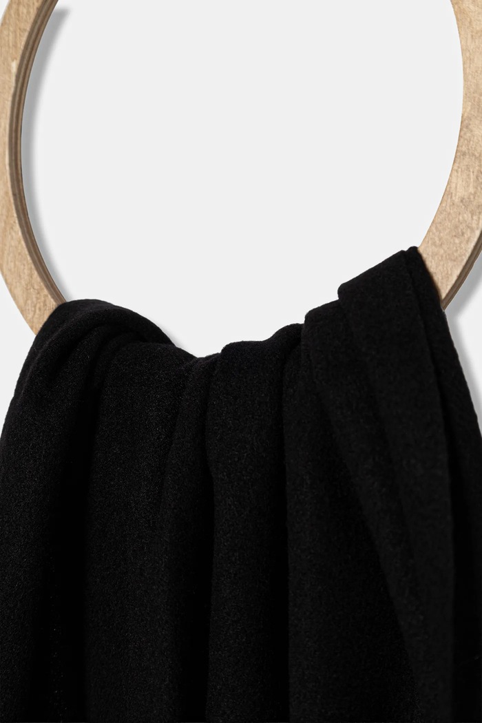 Answear.LAB Esarfa de lana pashmina negru WA25