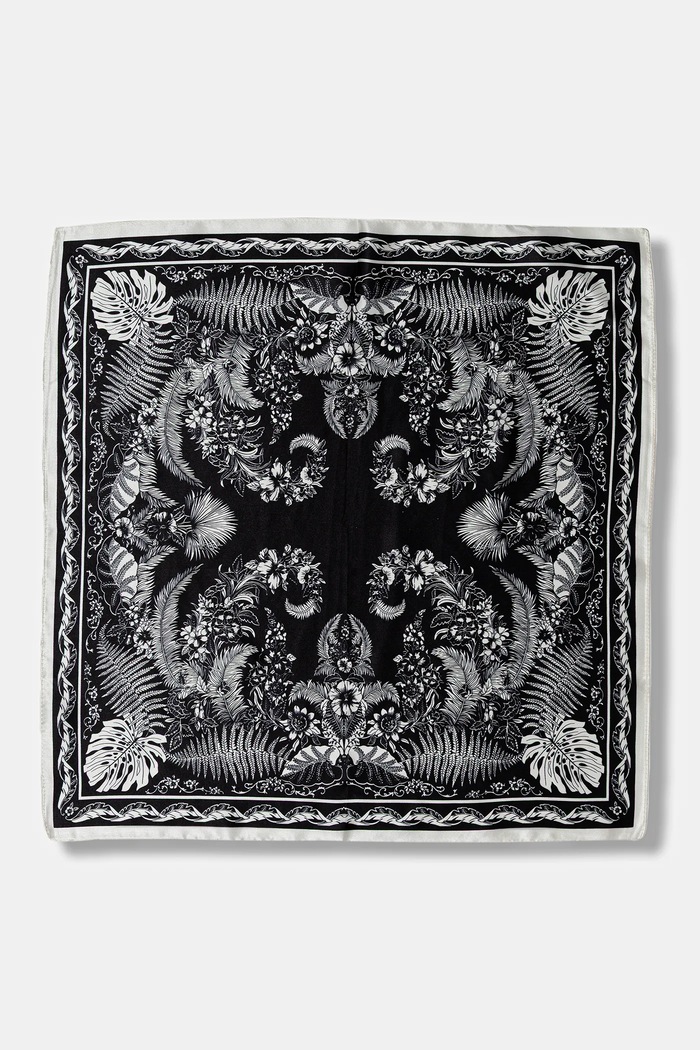 Accesorii Answear.LAB Esarfa de matase 50X50.1 negru