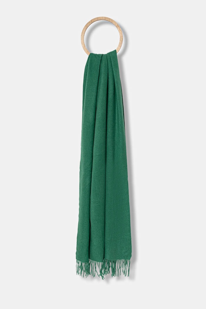 Vlnený šál Answear.LAB pletenina zelená pashmina.1