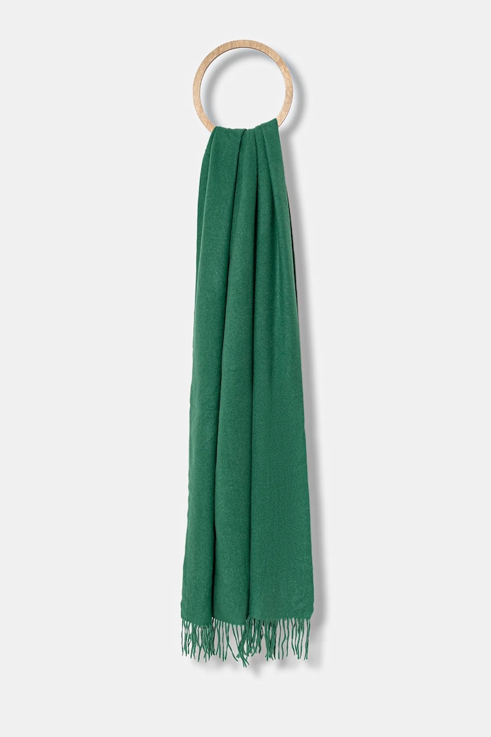 Vlnený šál Answear.LAB pletenina zelená pashmina.1