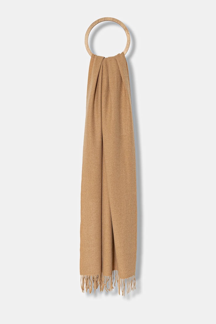 Vlnený šál Answear.LAB pletenina hnedá pashmina.1
