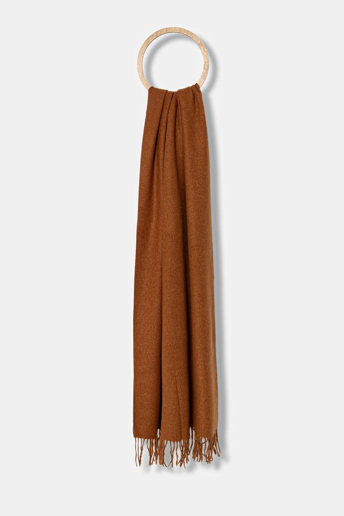 Vlnený šál Answear.LAB s prídavkom vlny hnedá pashmina.2