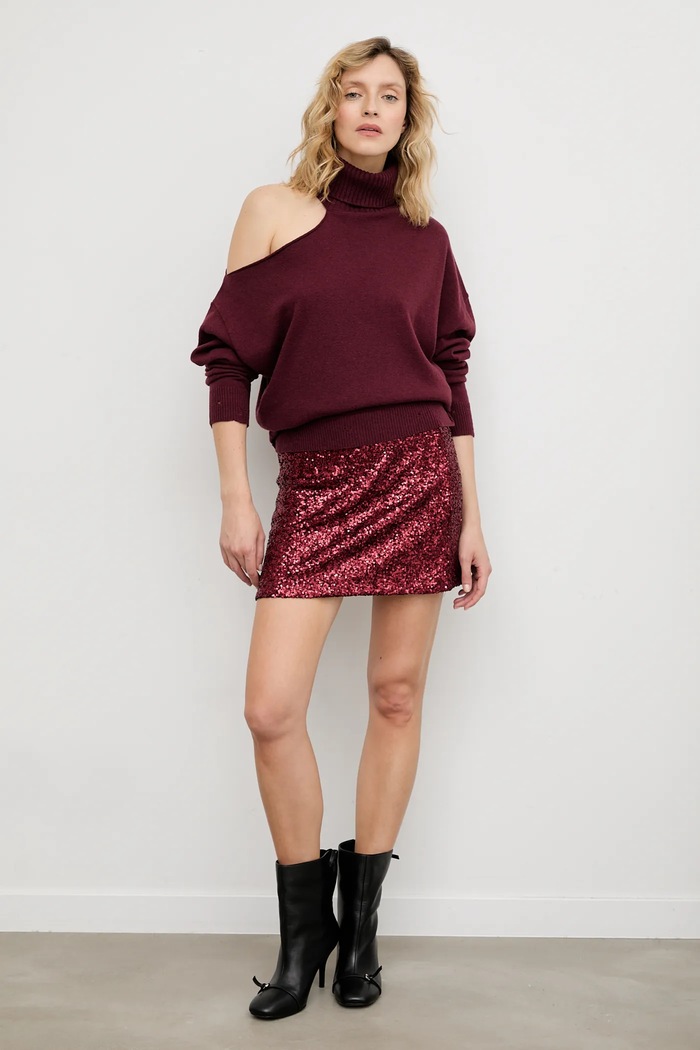 Oblečenie Sukňa Answear.LAB 93151 burgundské