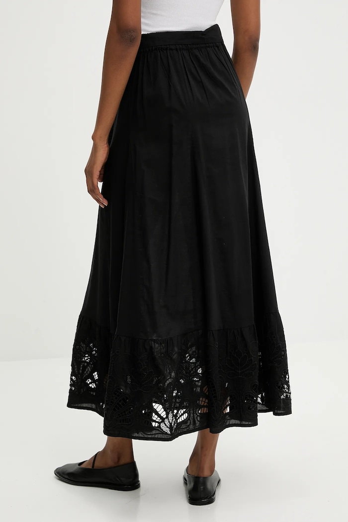Ρούχα Βαμβακερή φούστα Answear.LAB krispy.skirt.flk μαύρο