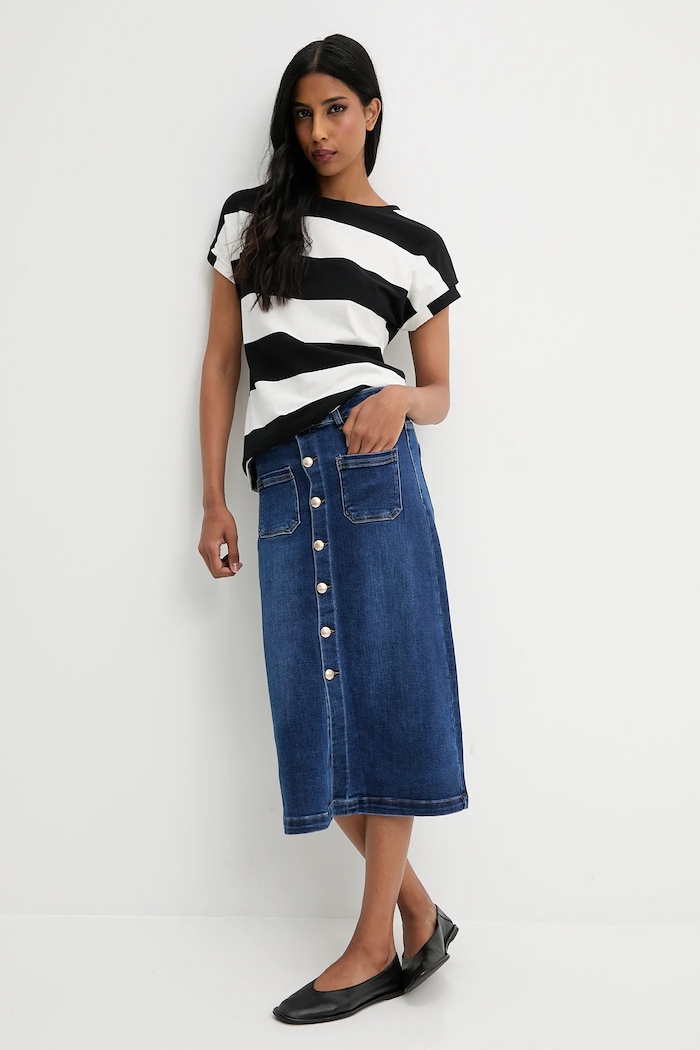 Jeans krilo Answear.LAB c027.FLK mornarsko modra WA25