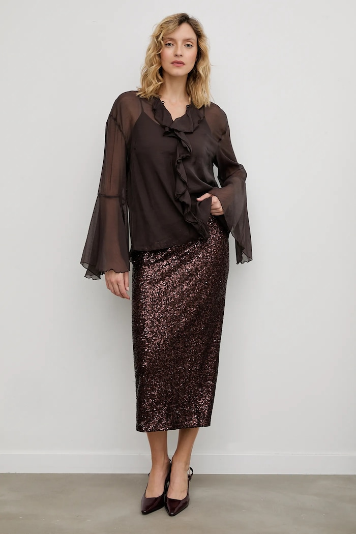 Answear.LAB szoknya 51430 barna WA25