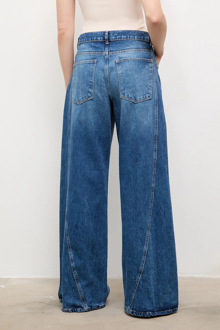 Îmbrăcăminte Answear.LAB blugi wide leg pentru femei 2923.tos albastru