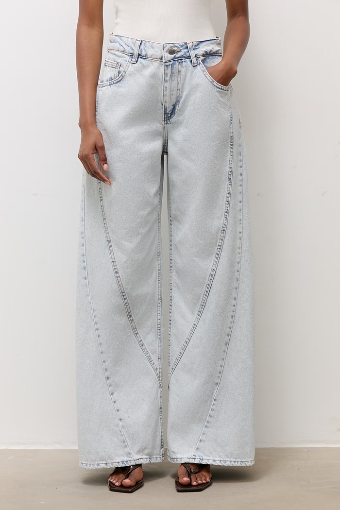 Answear.LAB jeansy wide leg damskie 2923.tos niebieski WA00