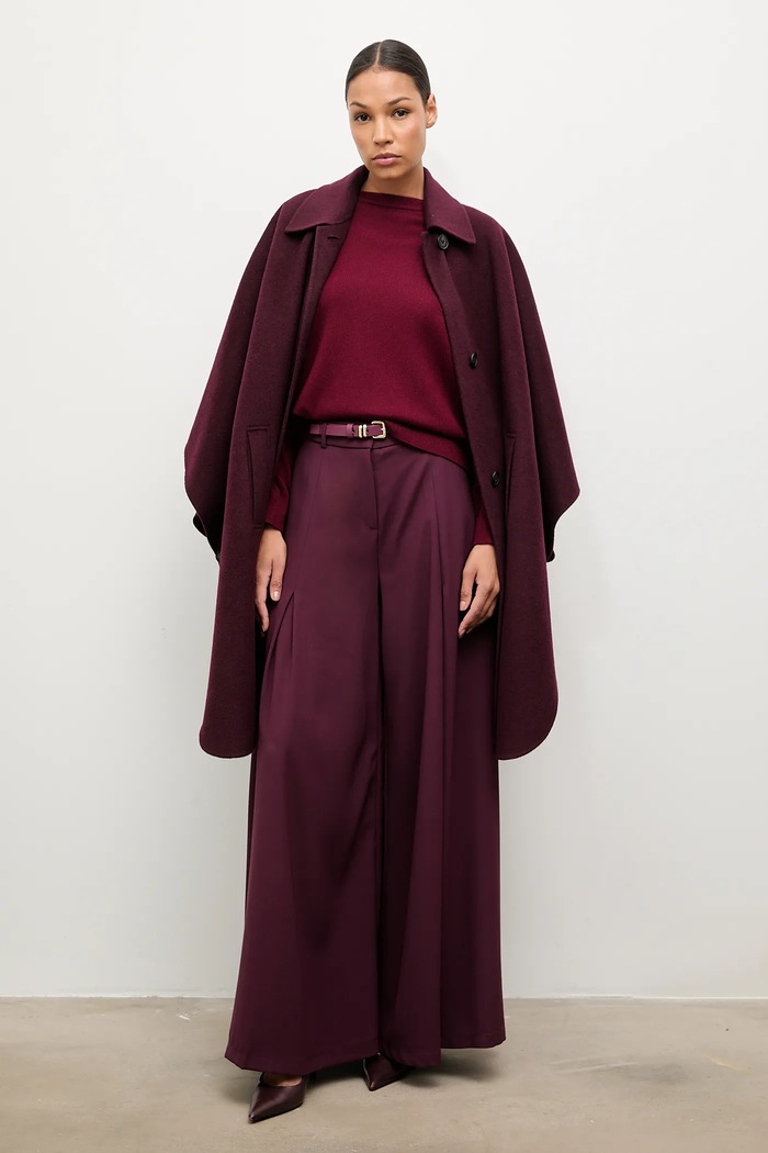 Nohavice Answear.LAB látka burgundské ST.1410.TOS