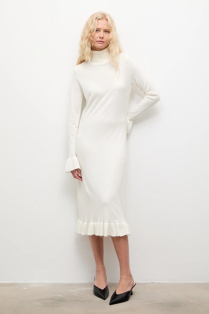 Rochie de cașmir Answear.LAB 2687.fh bej