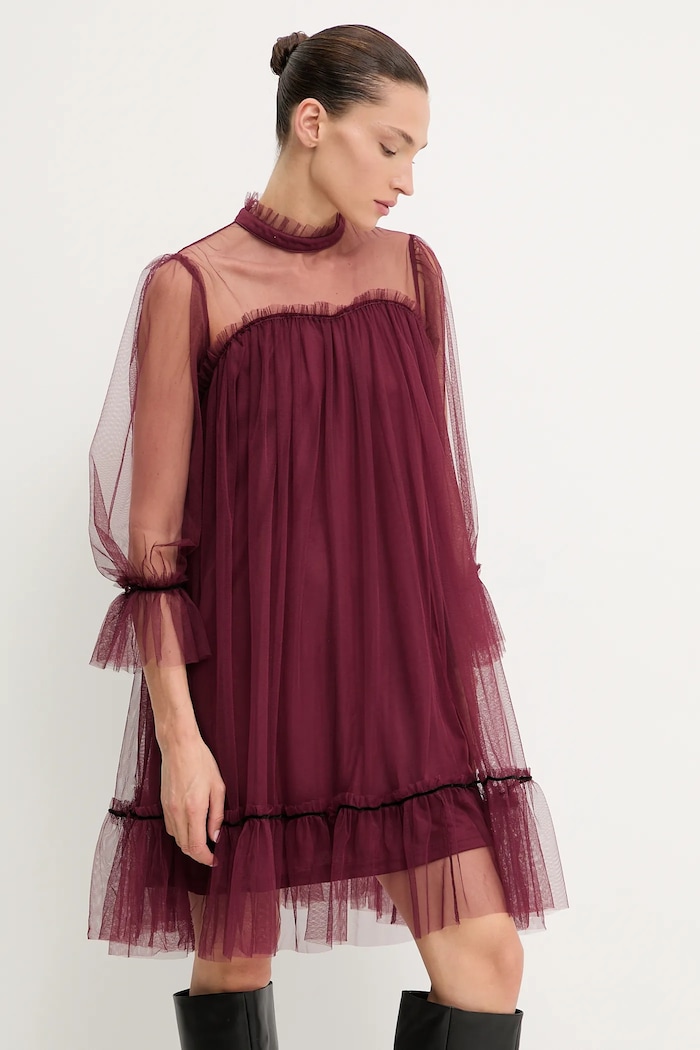 Haljina Answear.LAB bordo 80876.FLK