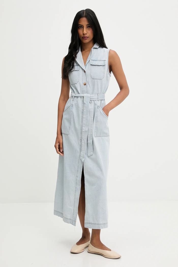 Îmbrăcăminte Answear.LAB rochie jeans C10726.hak albastru