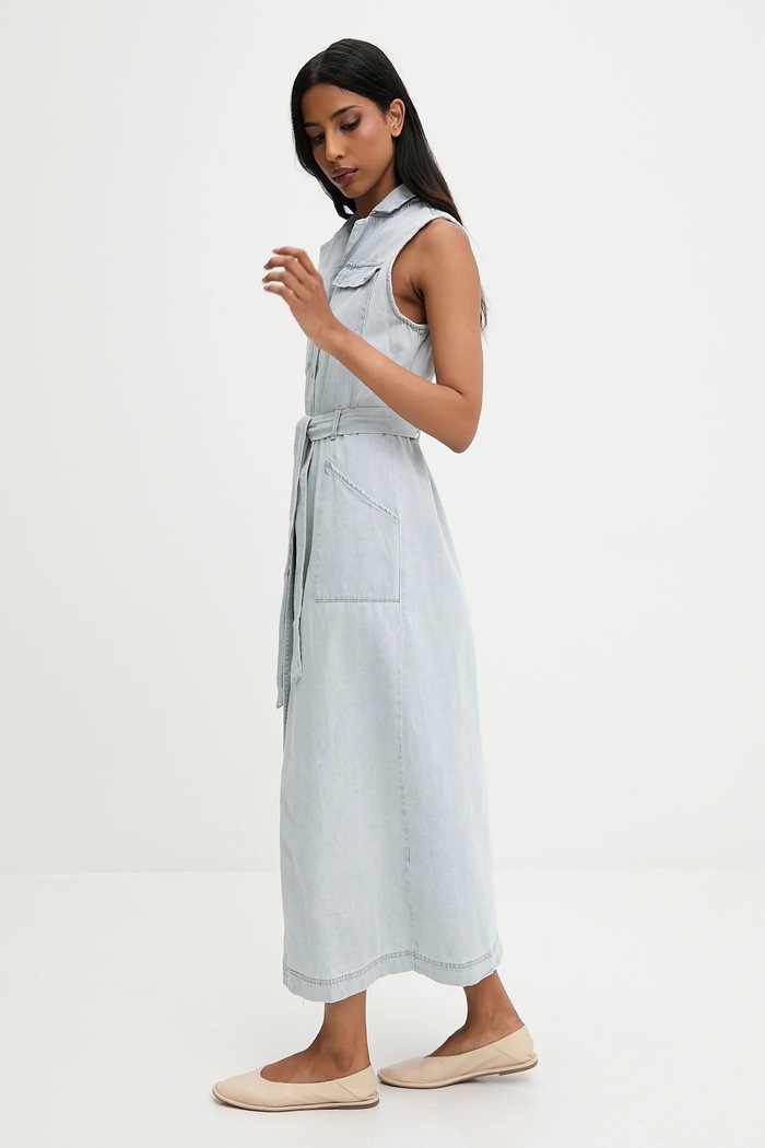 Answear.LAB rochie jeans albastru C10726.hak
