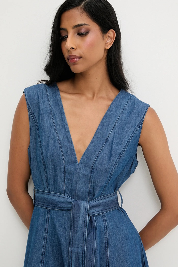 Φόρεμα τζιν Answear.LAB μπλε B9835.ILK