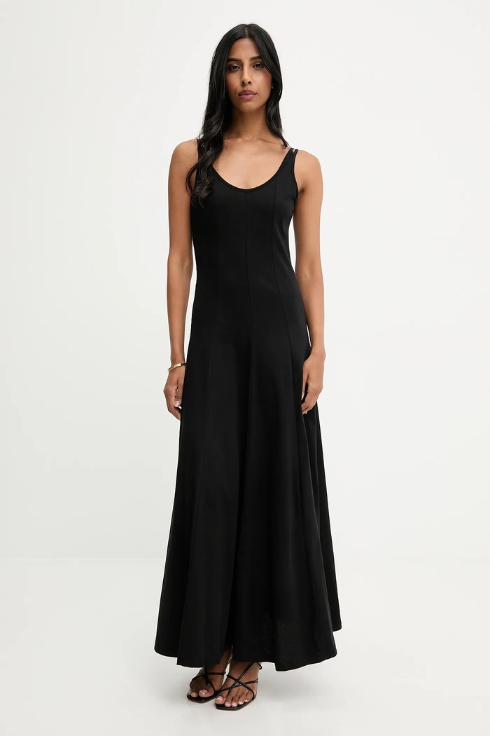 Answear.LAB rochie din bumbac negru L9147.hak