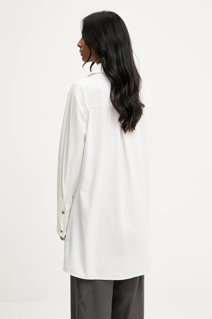 Rochie din bumbac Answear.LAB 3139.ILK alb