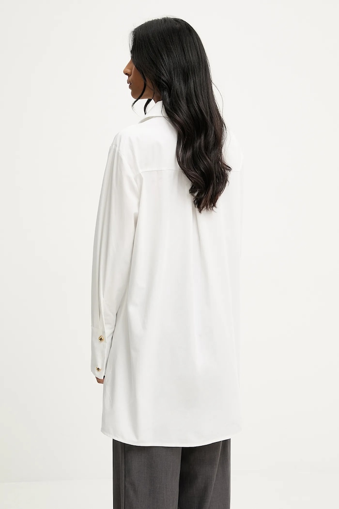 Rochie din bumbac Answear.LAB 3139.ILK alb
