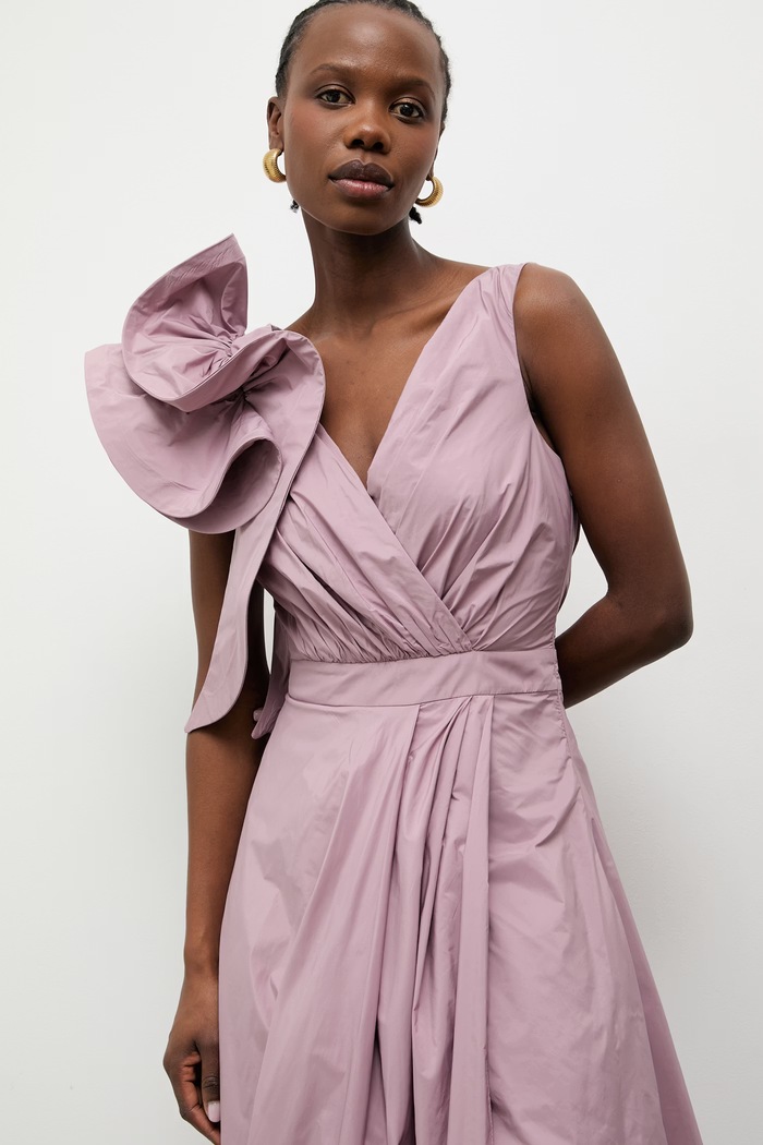 Answear.LAB rochie evazată roz 58044-25Y.TOS