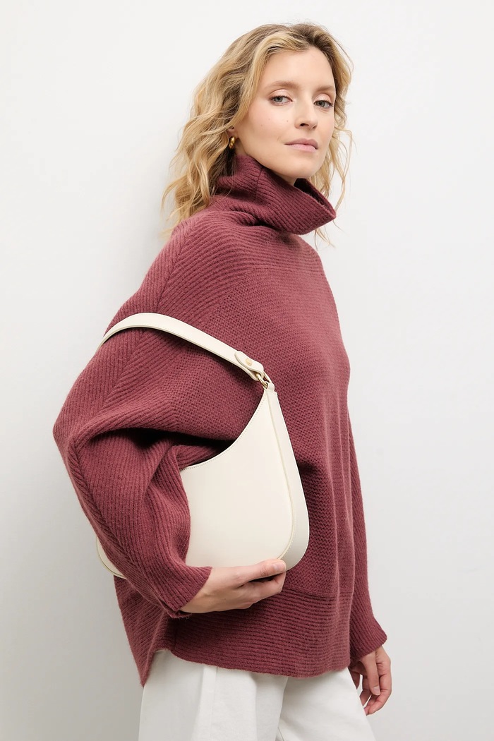 Kašmírový svetr Answear.LAB rolák burgundské 2723.fh
