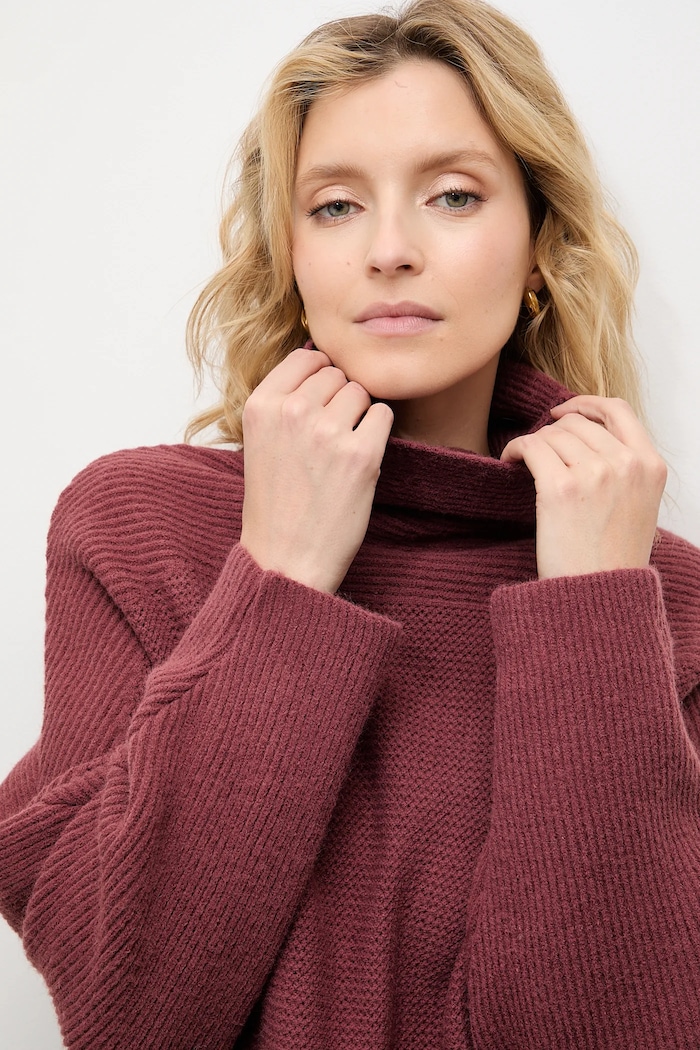 Kašmírový svetr Answear.LAB burgundské 2723.fh