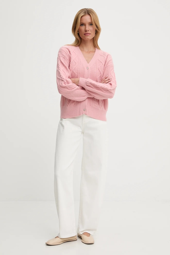 Answear.LAB cardigan din cașmir 2716.fh roz WA25