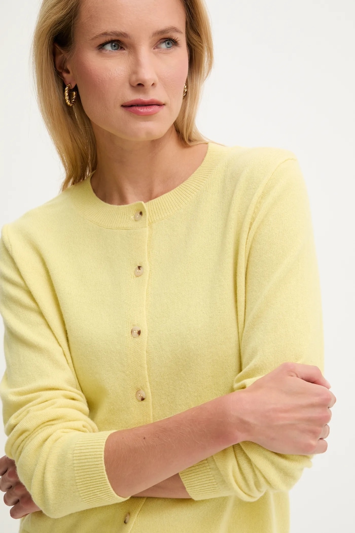 Kardigan z merino vlny Answear.LAB žltá WA25-SWD024