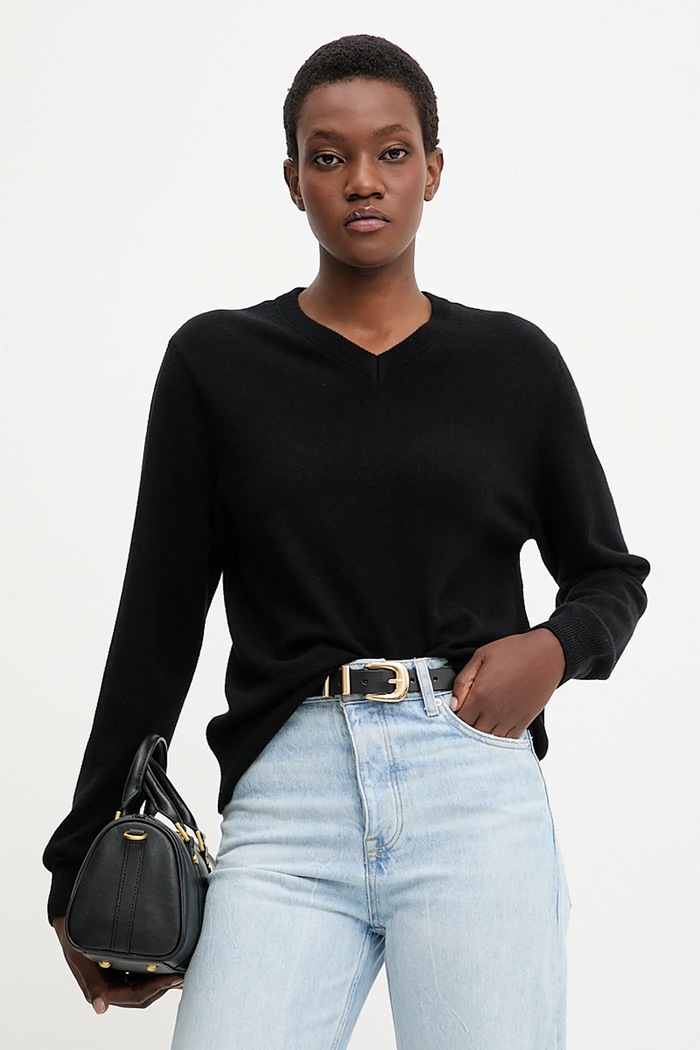 Answear.LAB pulover de lana subtiri negru WA25-SWD027